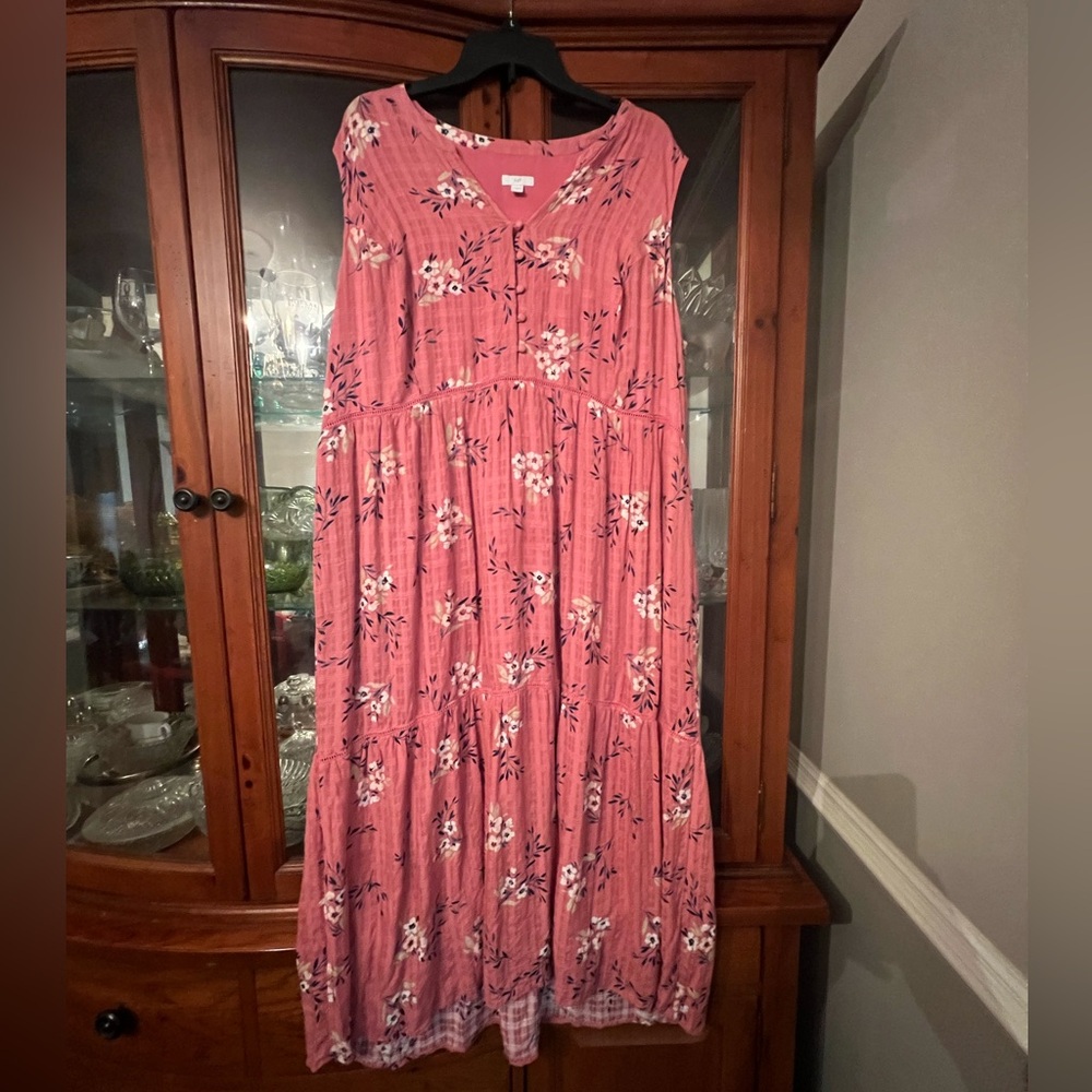 J Jill Women’s Sleeveless Floral Dress Size XL